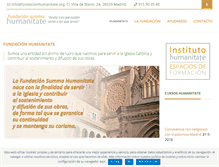 Tablet Screenshot of fundacionhumanitate.org